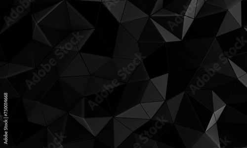 Black metallic textured background, 3d render 