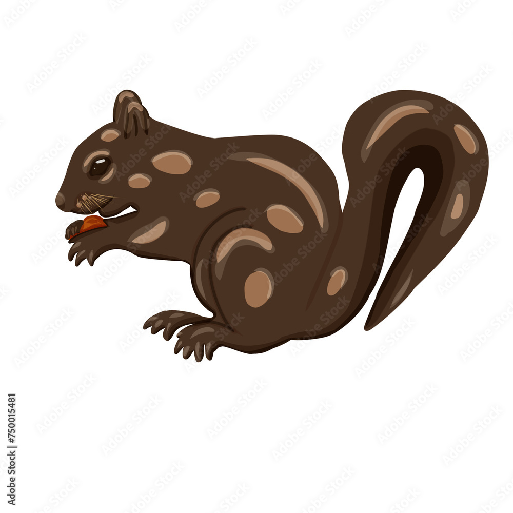 Fototapeta premium squirrel with nut