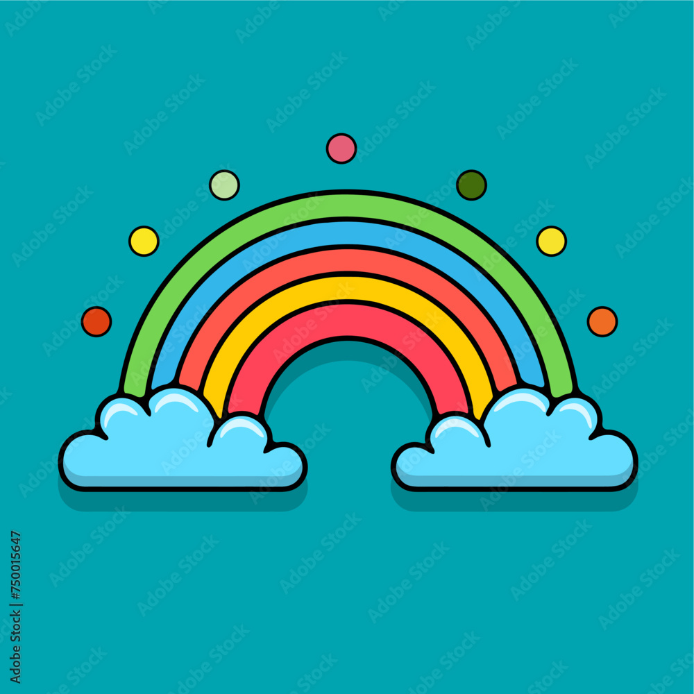 illustration colorful rainbow concept icon illustration colorful rainbow concept icon