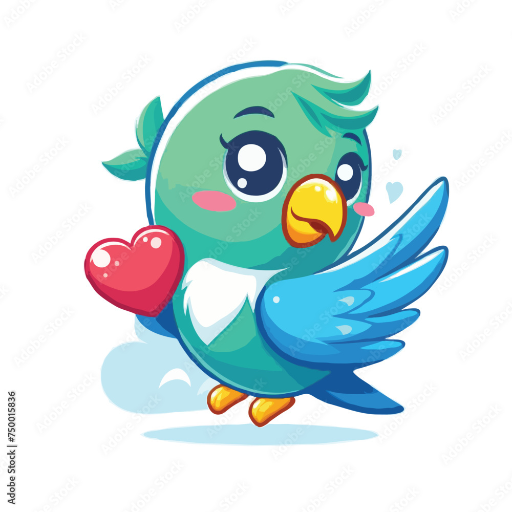 cute love bird vector on white background. cute love bird vector on white background.