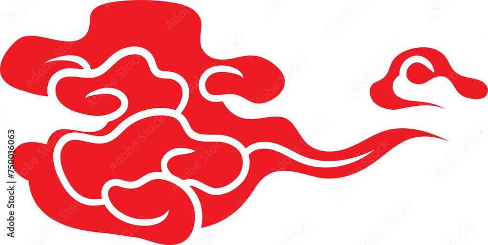 Red Clouds Traditional in Chinese Style Red Clouds Traditional in Chinese Style