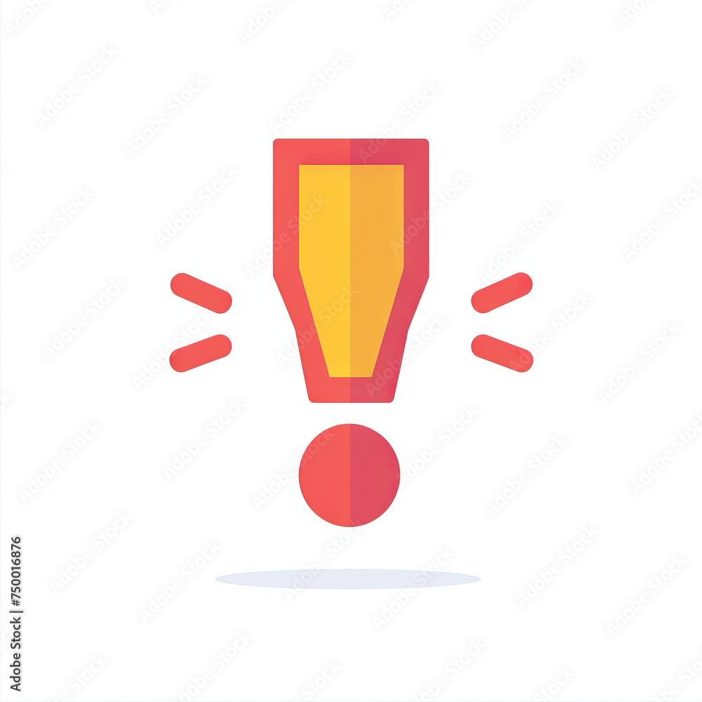 An exclamation mark icon for important alerts or notifications. Vector Icon Illustration. Icon Concept Isolated Premium Vector. An exclamation mark icon for important alerts or notifications. Vector Icon Illustration. Icon Concept Isolated Premium Vector.