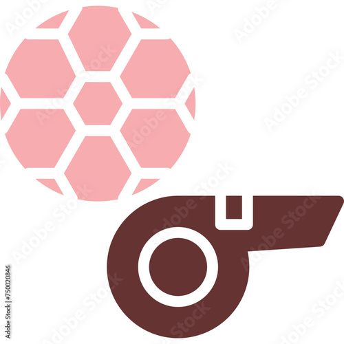 Whistle Vector Glyph Two Color Icon