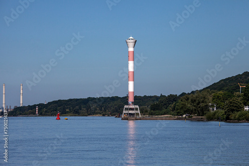 Lighthouse near Blankenese onm River Elbe