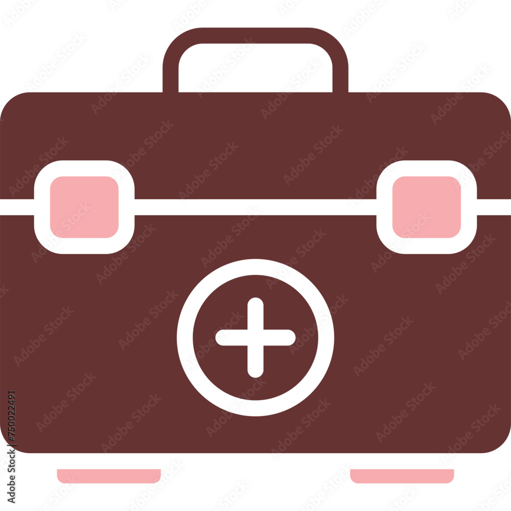 Obraz premium First Aid Kit Vector Glyph Two Color Icon