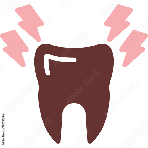 Toothache Vector Glyph Two Color Icon
