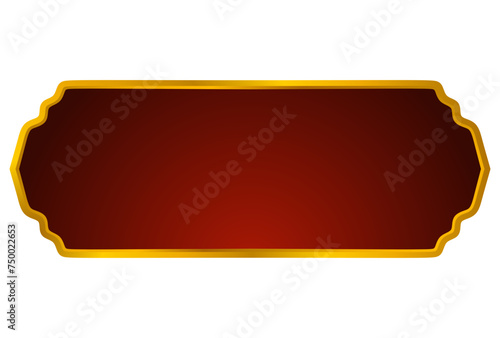 Aesthetic red text box with gold frame