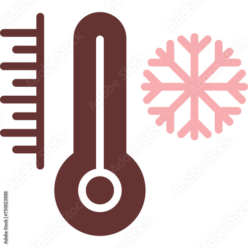Cold Vector Glyph Two Color Icon