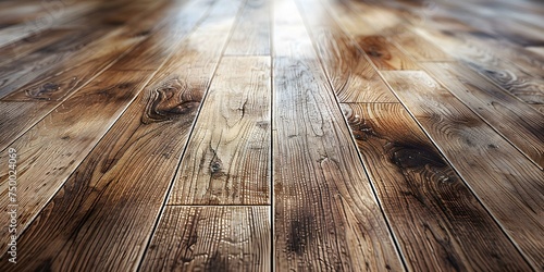 A detailed photograph showcasing the seamless texture of a wooden floor. Concept Texture, Wooden Floor, Seamless, Close-up Shot, Detailed Portrait