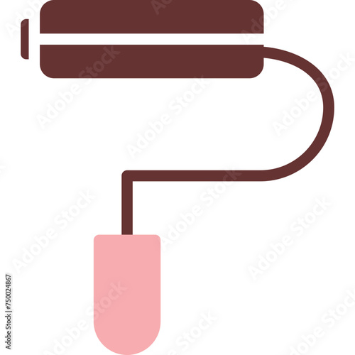 Paint Roller Vector Glyph Two Color Icon