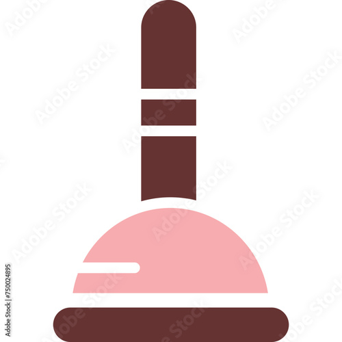 Plunger Vector Glyph Two Color Icon