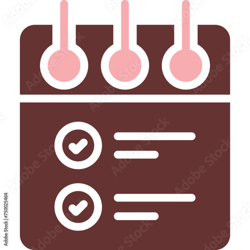 List Vector Glyph Two Color Icon