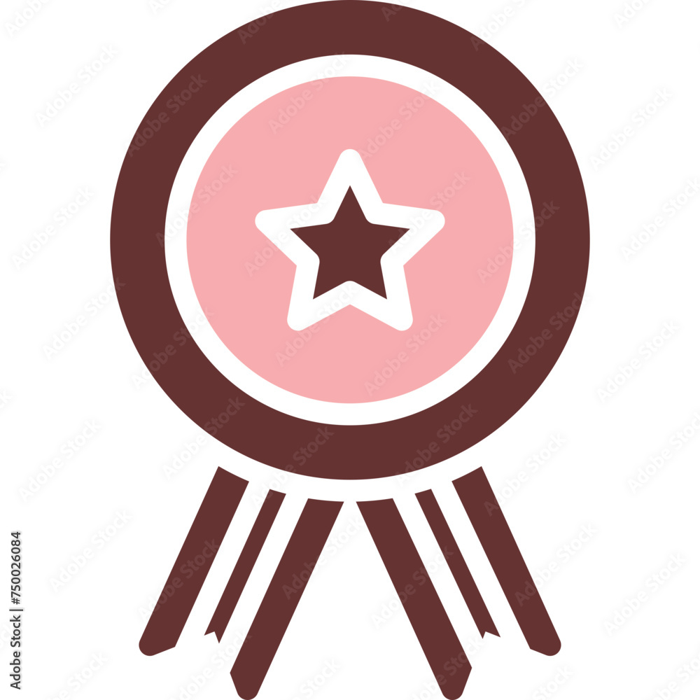 Badge Vector Glyph Two Color Icon - obrazy, fototapety, plakaty 