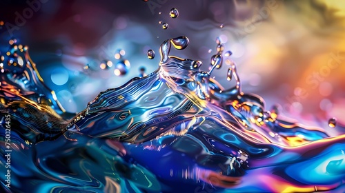 水（液体）の動きの抽象的なイメージ photo