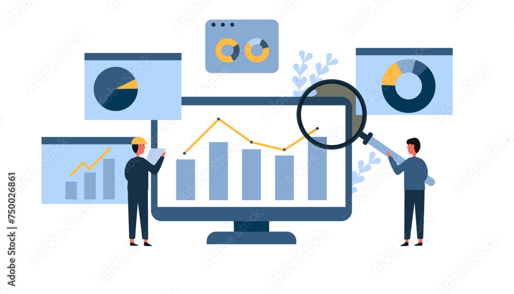 businessman looking at a computer monitor data analysis on a monitor graph dashboard statistics and data analysis concept,v businessman looking at a computer monitor data analysis on a monitor graph dashboard statistics and data analysis concept,v