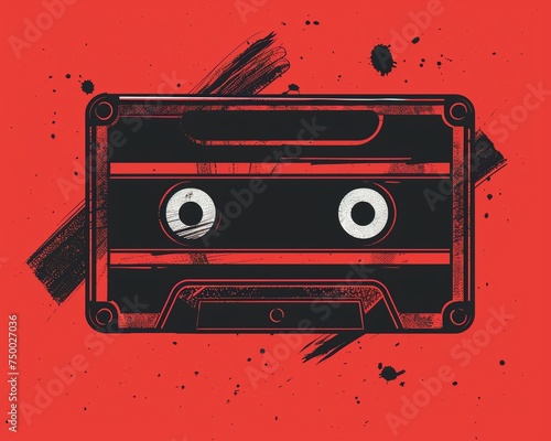ilkustrator vector art logo of a cassette Web 20 a black studio
