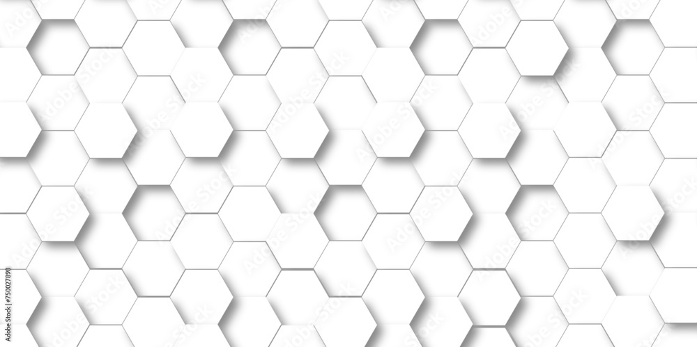 Abstract background with hexagon and white Hexagonal Background. Luxury White Pattern. Vector Illustration. 3D Futuristic abstract honeycomb mosaic white background. geometric mesh cell texture. Abstract background with hexagon and white Hexagonal Background. Luxury White Pattern. Vector Illustration. 3D Futuristic abstract honeycomb mosaic white background. geometric mesh cell texture.