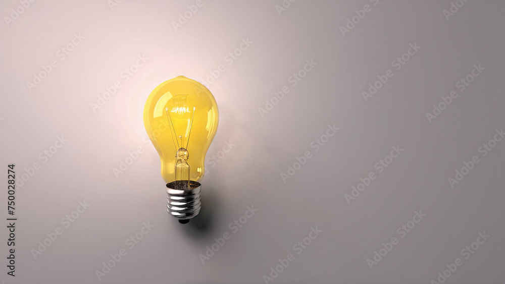 © Garadel - A yellow light bulb © Garadel - A yellow light bulb