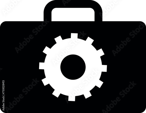 Silhouette of Repair Kit Icon in Flat Style. Vector Illustration.