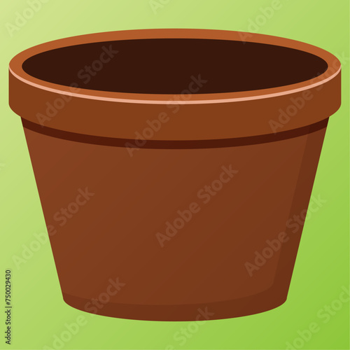 Flower pot, plant pot illustration