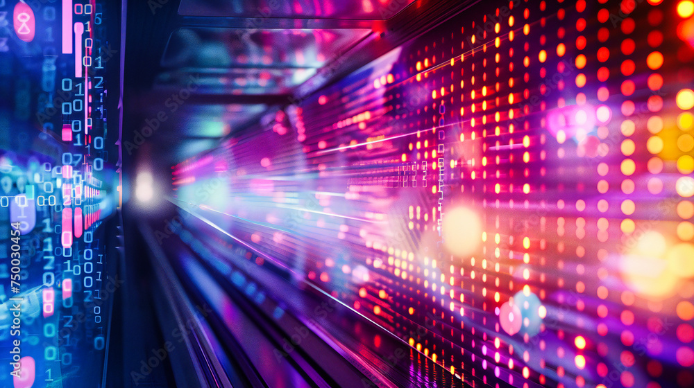 Vibrant Abstract Technology Background, Bright Blue Digital Design, Futuristic Space with Neon Lines Vibrant Abstract Technology Background, Bright Blue Digital Design, Futuristic Space with Neon Lines