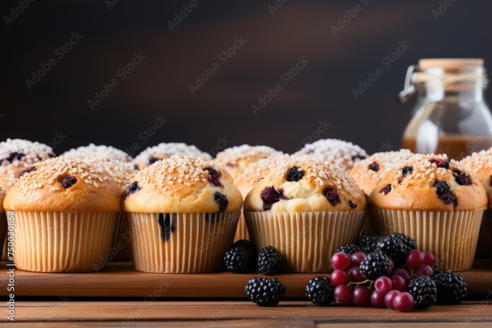 fresh muffin is served at the kitchen table professional advertising food photography fresh muffin is served at the kitchen table professional advertising food photography