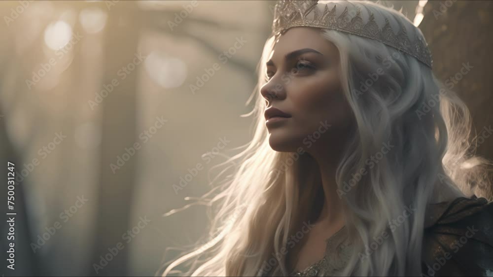 Beautiful queen. Fantasy medieval background. The concept of medieval history, life and culture. Ai-generated. Beautiful queen. Fantasy medieval background. The concept of medieval history, life and culture. Ai-generated.
