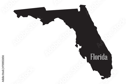 Florida State Silhouette Map