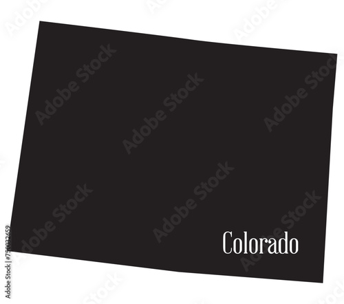 Colorado State Silhouette Map