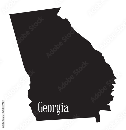 Georgia State Silhouette Map