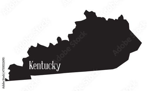 Kentucky Silhouette Map