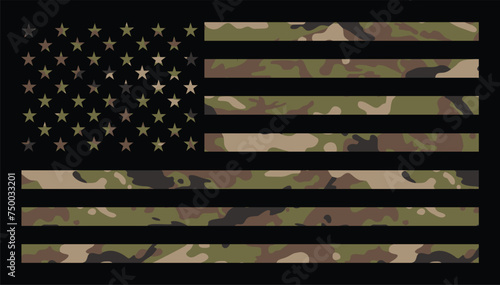 USA Flag Military Camouflage Design