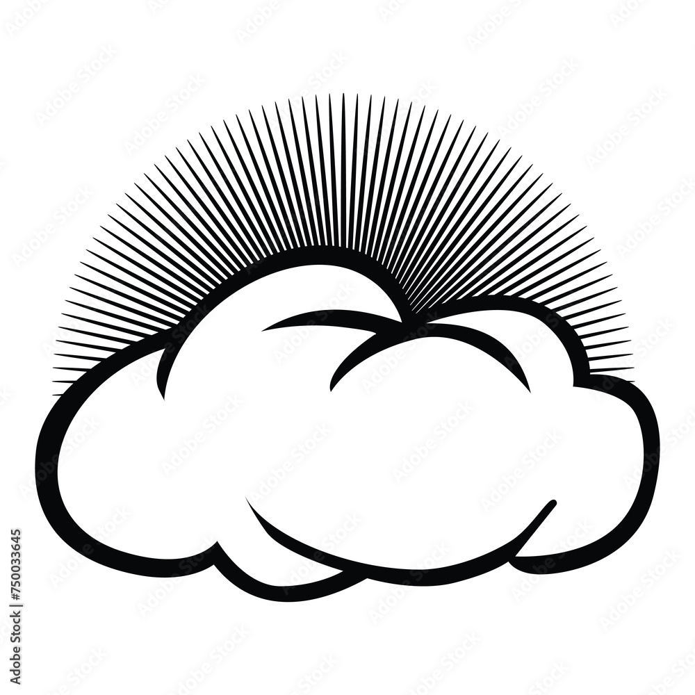 Vector sunbeams through clouds Vector sunbeams through clouds
