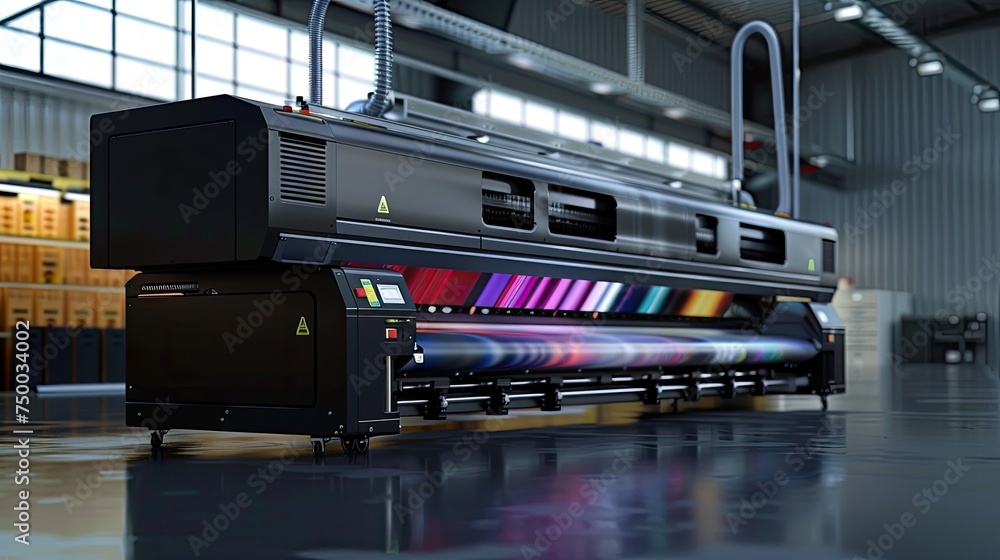 Printer for printing business. sign banner. print machine	