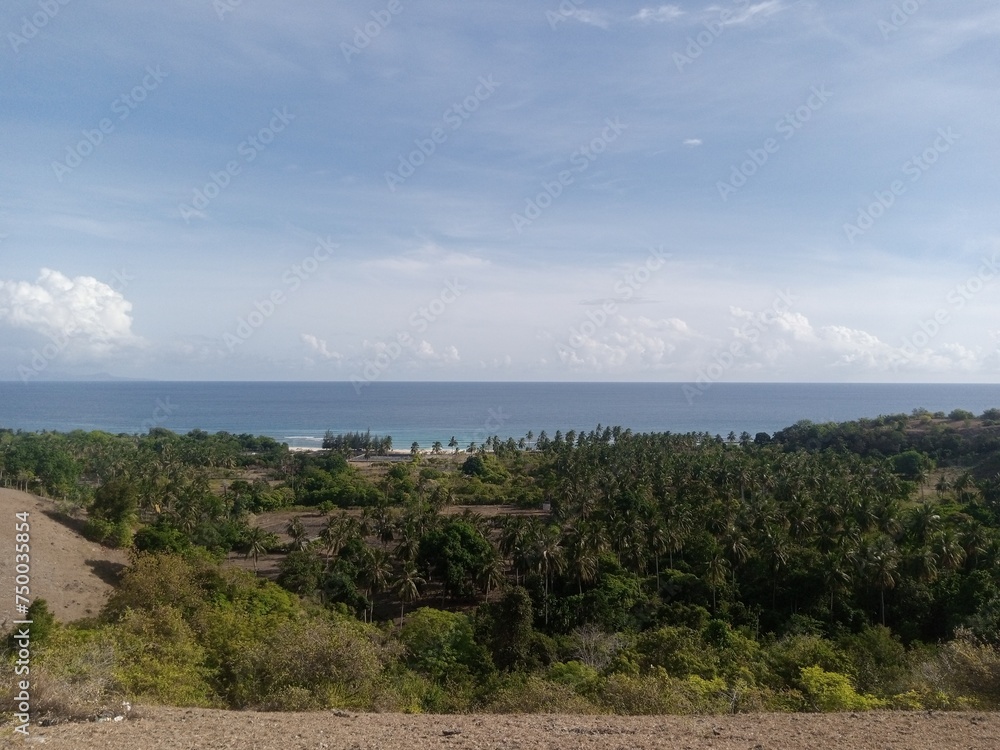 view of the sea from the mountain