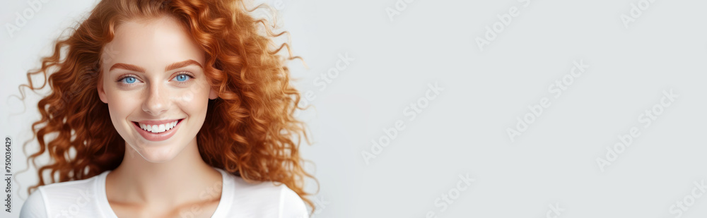 banner, A woman with curly hair who looks good, wearing a blouse banner, A woman with curly hair who looks good, wearing a blouse
