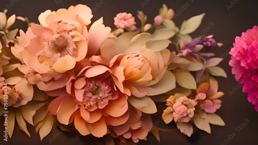 Pink Flowers Against Black Background Generative AI Pink Flowers Against Black Background Generative AI