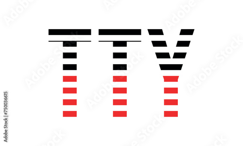 TTY three initial letter iconic line negative space minimal logo design vector template. monogram, abstract, wordmark, business, typography, minimalist, brand, company, flat, modern, unique, simple