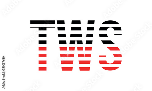 TWS three initial letter iconic line negative space minimal logo design vector template. monogram, abstract, wordmark, business, typography, minimalist, brand, company, flat, modern, unique, simple