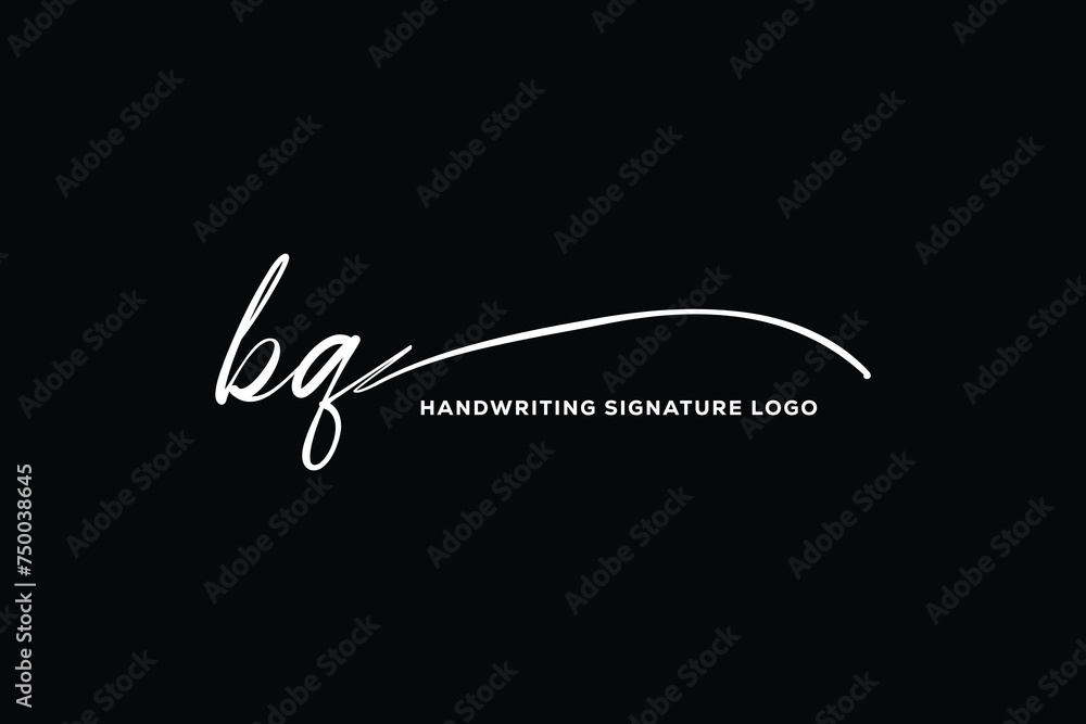 BQ initials Handwriting signature logo. BQ Hand drawn Calligraphy lettering Vector. BQ letter real estate, beauty, photography letter logo design. BQ initials Handwriting signature logo. BQ Hand drawn Calligraphy lettering Vector. BQ letter real estate, beauty, photography letter logo design.