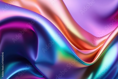 Holographic silk background, abstract iridescent gradient background texture