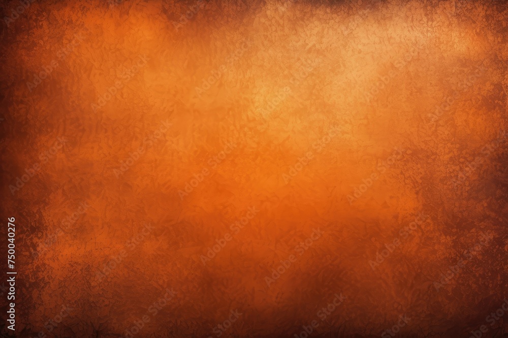 Vintage retro style copper orange texture vignette portrait background - copper orange abstract old rough vignetting paper - pastel antique ancient dirty vertical backdrop wallpaper