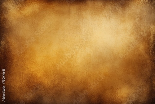 Vintage retro style gold brown grunge texture vignette portrait background - gold brown abstract old rough vignetting paper - pastel antique ancient dirty vertical backdrop wallpaper © ramses