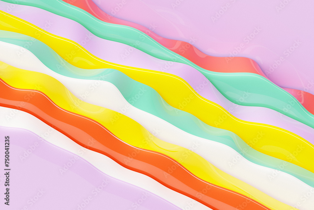 3d Illustration rows of colorful lines .Geometric background, pattern. 3d Illustration rows of colorful lines .Geometric background, pattern.