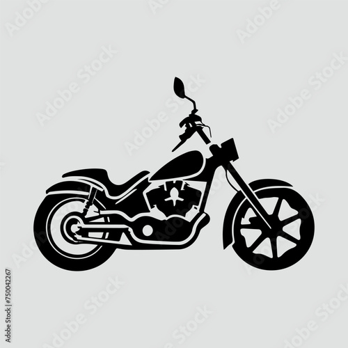 Fototapeta Naklejka Na Ścianę i Meble -  Motorcycle silhouette vector illustration