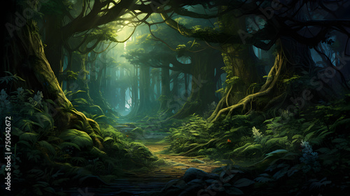 Illustration fantasy forest