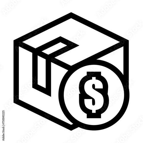 Icono de precio minorista. Compras al por menor, venta individual, producto único. Ilustración vectorial