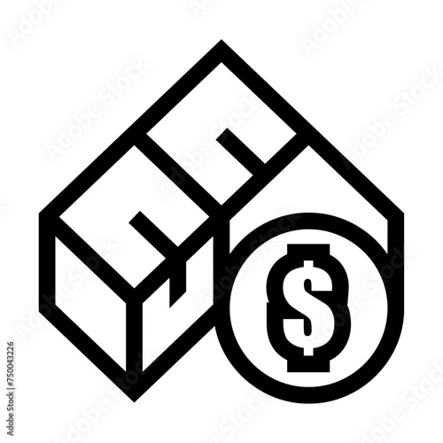 Icono de precio mayorista. Compras al por mayor, comercio, oferta, descuento en cantidades. Ilustración vectorial