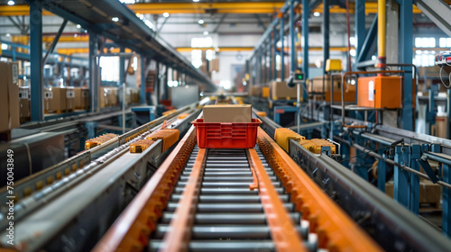 Automated sorting systems equipped with AI algorithms categorize and organize raw materials and finished products with speed and accuracy in manufacturing plants.