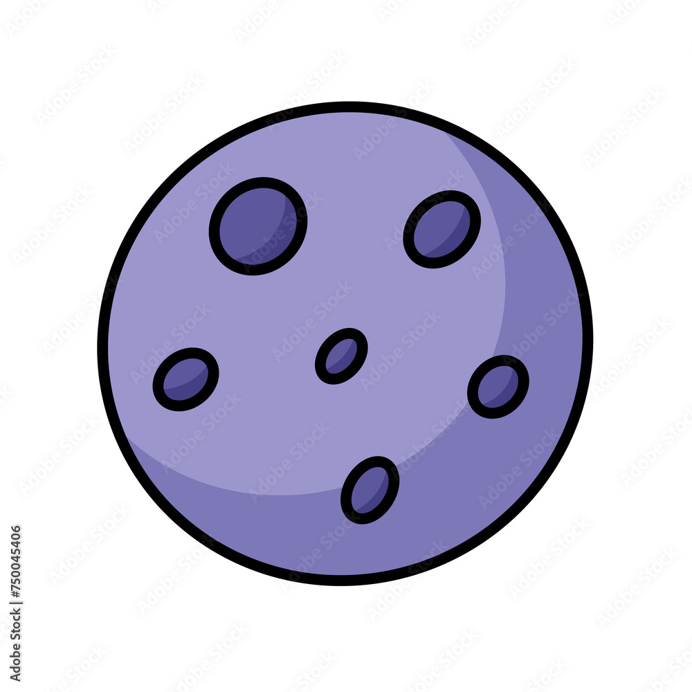 Space cartoon doodle icon.